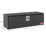 WeatherGuard 560-5-02 Gloss Black Steel Underbed Box, Steel, 11.2 Cu. Ft. - 2