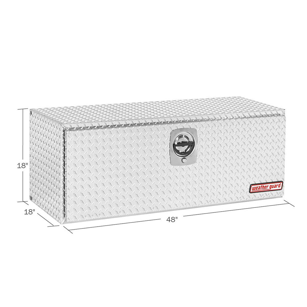 WeatherGuard 648-0-02 Clear Aluminum Underbed Box, Aluminum, Compact, 8.6 Cu. Ft. - 2