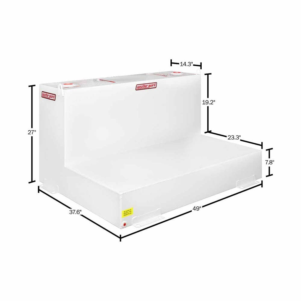 Weatherguard 362-3-02 Transfer Tank, L-Shape, 110 Gallon - Steel, White Finish - 2