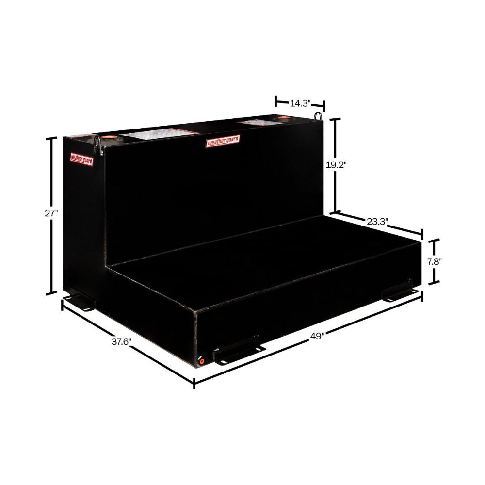 Weatherguard 362-5-02 Transfer Tank, T-Shape, 110 Gallon - Steel, Gloss Black Finish - 5