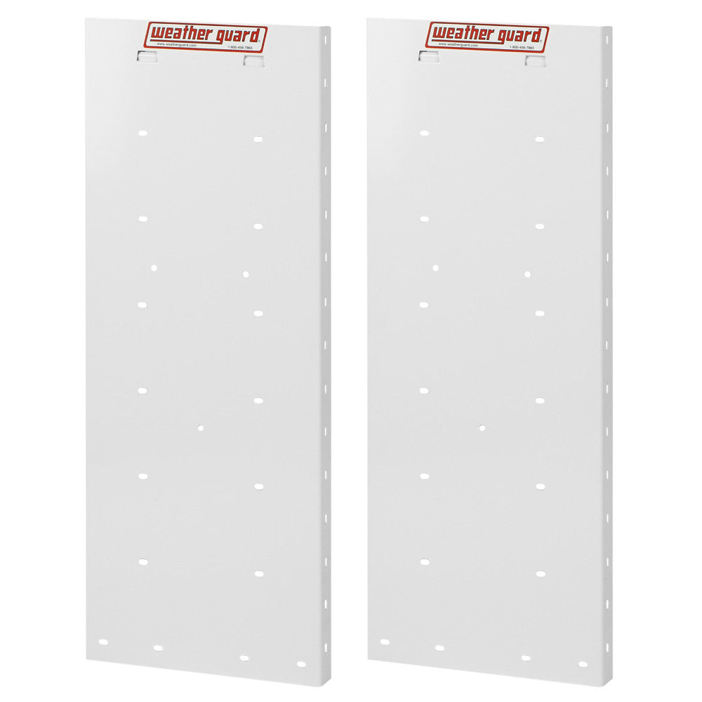 Weather Guard 9203-3-01 Heavy-Duty Adjustable White STARTER End Panel Set, 34" x 13" x 1.5"