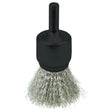 Weiler 10017 3/4" Crimped Stainless Steel Wire End Brush for Light Duty Cleaning