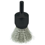 Weiler 10017 3/4" Crimped Stainless Steel Wire End Brush for Light Duty Cleaning