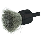 Weiler 10017 3/4" Crimped Stainless Steel Wire End Brush for Light Duty Cleaning - 2