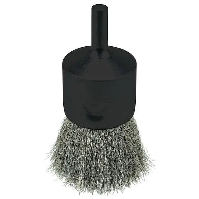Weiler 10021 1 in Crimped Wire End Brush with 0.006 in Stainless Steel Wire (1 Each)