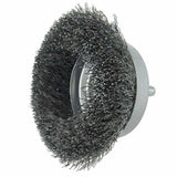 Weiler 14302 2 3/4 in. Crimped Wire Cup Brush, .0118 Steel Fill 1/4 in. Stem - 2