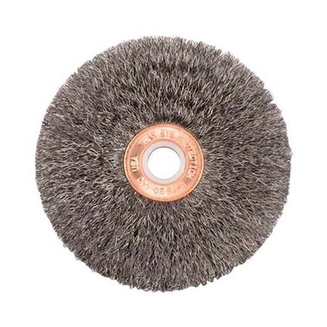 Weiler 16943 3" Crimped Stainless Steel Wire Wheel with 1/2" Arbor Hole
