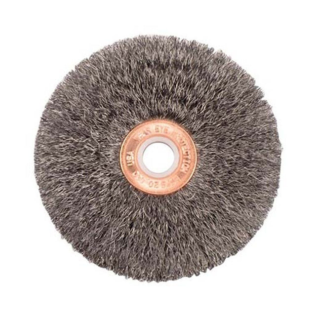 Weiler 16943 3" Crimped Stainless Steel Wire Wheel with 1/2" Arbor Hole