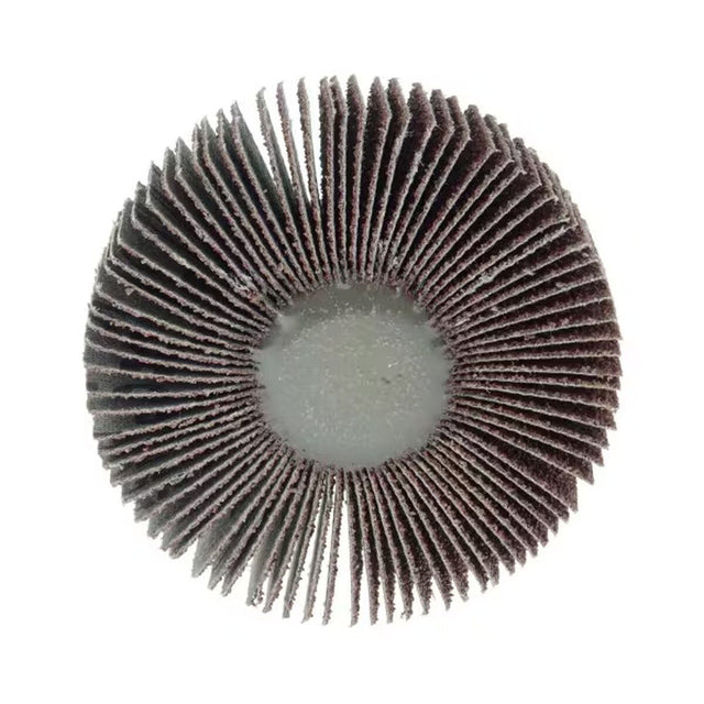 Weiler 30729 3" x 1" 40 Grit Aluminum Oxide Coated Flap Wheel with 1/4" Stem