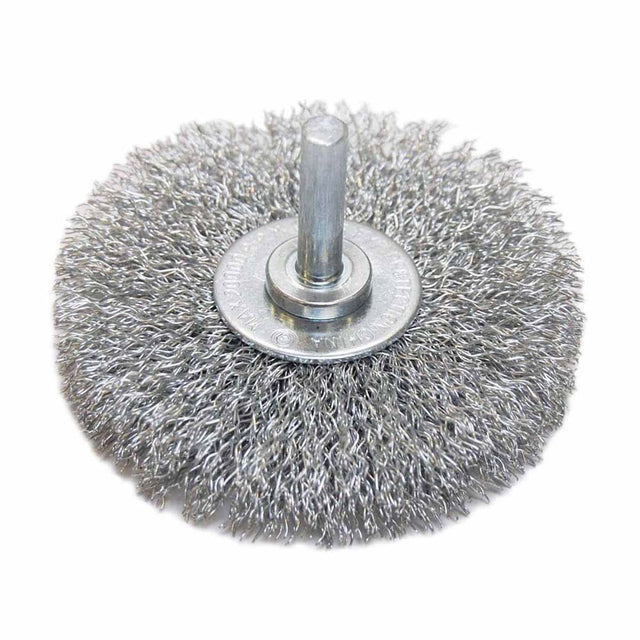 Weiler 36011 Vortec Pro 3 in. Crimped Carbon Steel Wheel Brush, 1/4 in. Shank, 20000 RPM (10 Pack)