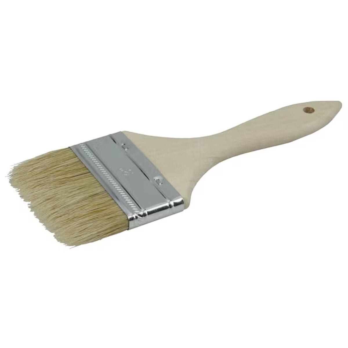 Weiler 40183 3 in. Vortec Pro Chip & Oil Brush, White Bristle, 1-3/4 in. Trim Length, Wood Handle (12 Pack)