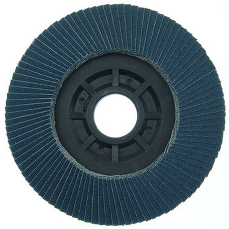 Weiler 50005 4-1/2 in. Tiger Trim Type 29 Zirconia Flap Disc, Trimmable Composite Backing, 7/8 in. Arbor, 120 Grit (10 Pack)