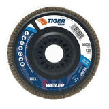 Weiler 50005 4-1/2 in. Tiger Trim Type 29 Zirconia Flap Disc, Trimmable Composite Backing, 7/8 in. Arbor, 120 Grit (10 Pack) - 3
