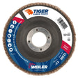 Weiler 50102 4-1/2 in. Tiger Saber Tooth Ceramic Type 29 Flap Disc, 60 Grit, 7/8 in. Arbor, Phenolic Backing (10 Pack)