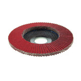 Weiler 50103 4-1/2 in Saber Tooth Ceramic Flap Disc Type 29 Angled with Phenolic Backing 80 Grit 7/8 in Arbor (10 Pack) - 2