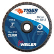 Weiler 50913 3 in. BobCat Abrasive Flap Disc, Type 27 Flat, Plastic Backing, 40 Grit (10 Pack)