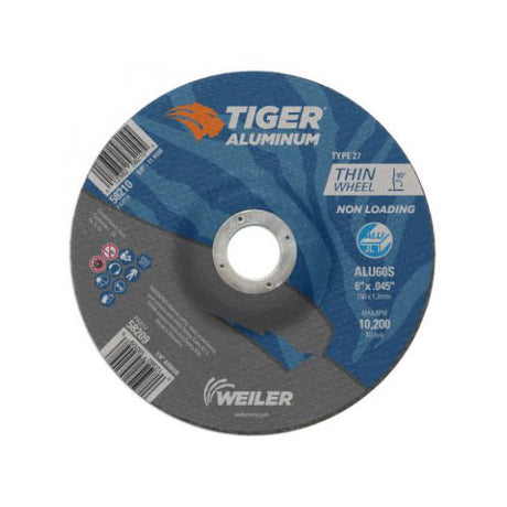 Weiler 58209 CW-6 X .045 X 7/8 ALU60S T27 Tiger Aluminum Cutting Wheel