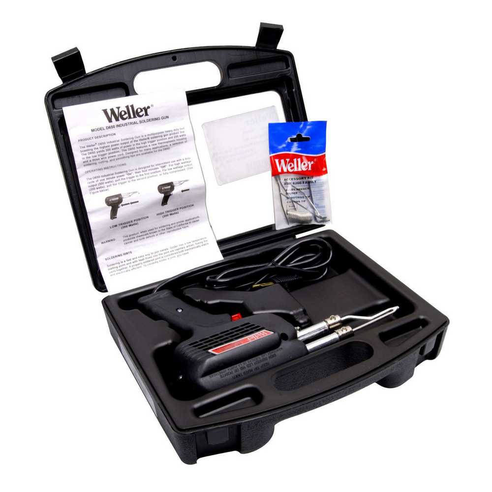 Weller D650PK Solder Gun Kit, Industrial, 300/200W, 120V