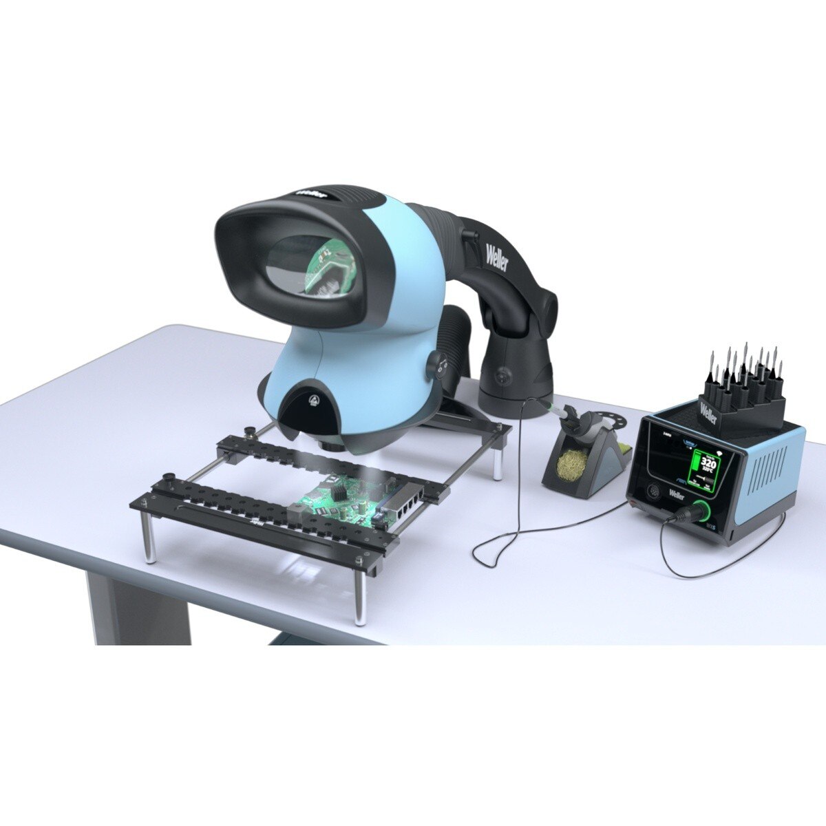 Weller T0051406599 PRISMA ESD 3D Stereo Microscope Kit for PCB Inspection with 4x Lens - 6