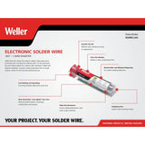 Weller WLWIREL1605 1.6 mm Low Splash Colophony Free Electronic Solder Wire 14 g 0.5 oz - 3