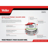 Weller WLWIRPB1680 60 40 Leaded Electronic Solder Wire 1.6 mm 227 g 2.5 Percent Flux Core - 2