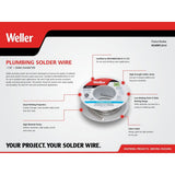 Weller WLWIRPL3010 3 mm 1 oz Lead Free Plumbing Solder Wire for Potable Water Copper Pipes - 3