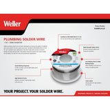 Weller WLWIRPL301LB 3 mm Lead Free Plumbing Solder Wire for Potable Water Copper Pipes 1 lb - 3