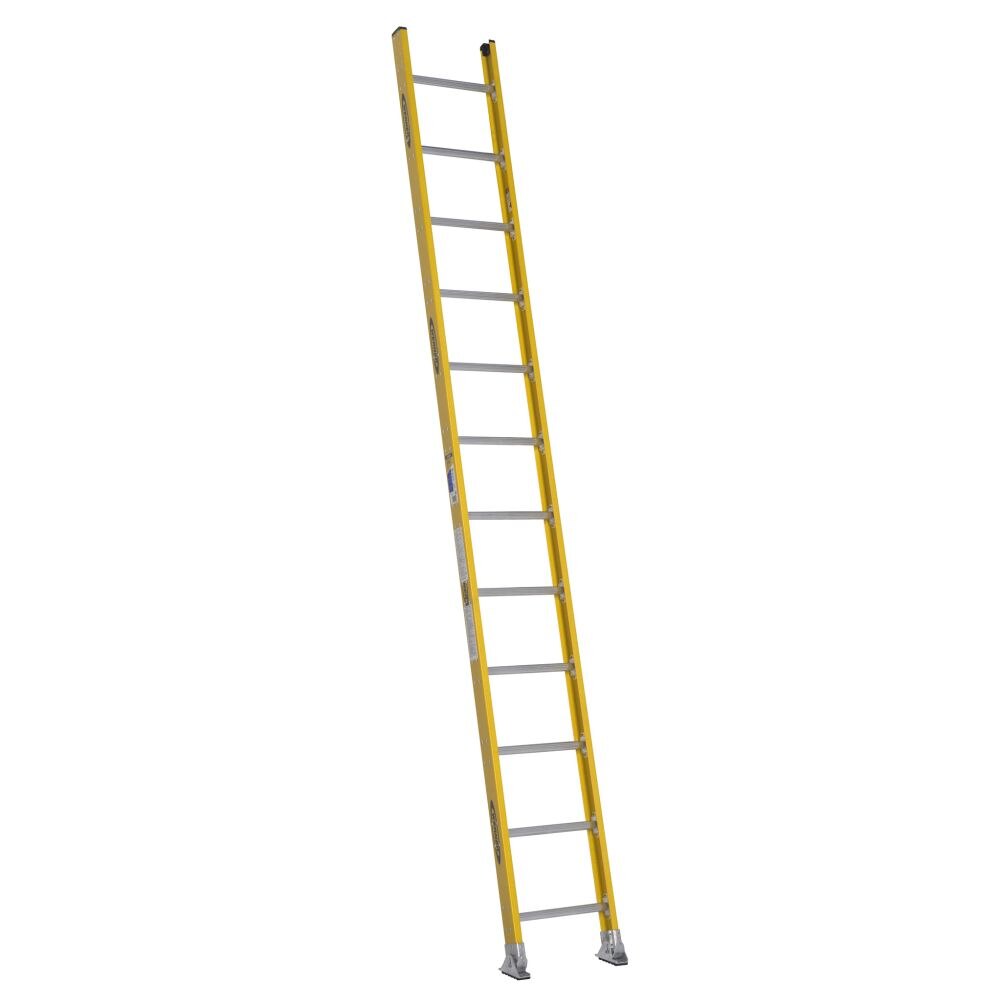 Werner 7112-1 12ft Type IAA Fiberglass Round Rung Straight Ladder