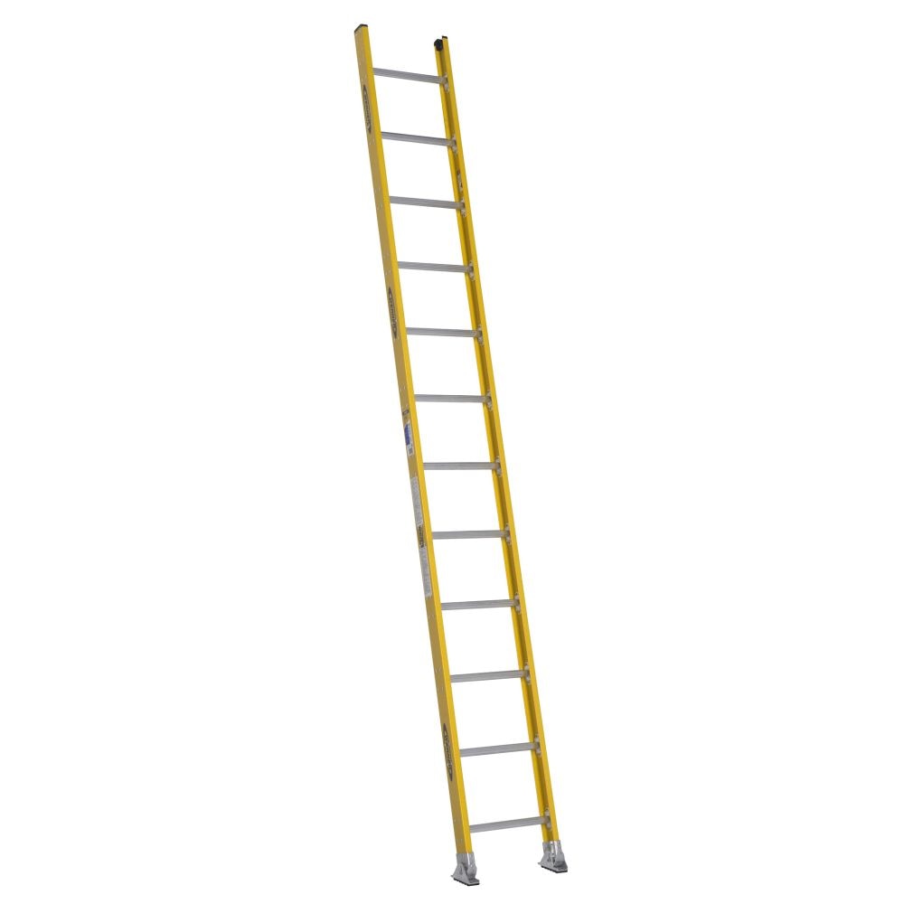 Werner 7112-1 12ft Type IAA Fiberglass Round Rung Straight Ladder