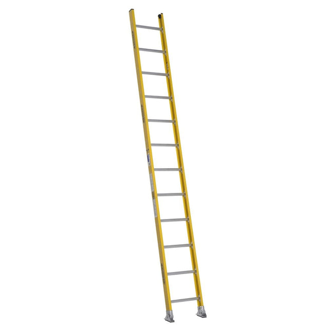 Werner 7112-1 12ft Type IAA Fiberglass Round Rung Straight Ladder