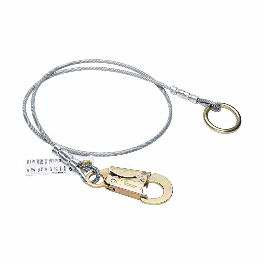 Werner A113004 4 ft Anchor Extension Vinyl Coated Cable with O-Ring and Snaphook (1/4 in)