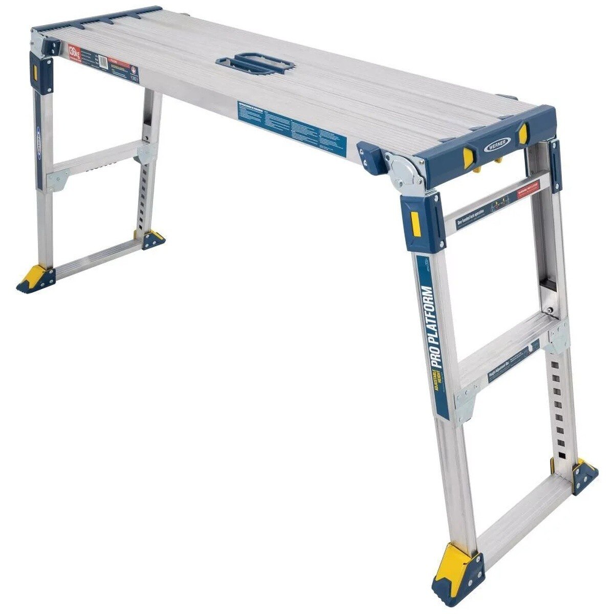 Werner AP-2030-MP3 Aluminum Adjustable Height Pro Work Platform 46 in. x 14 in. 300 lb Capacity - 3