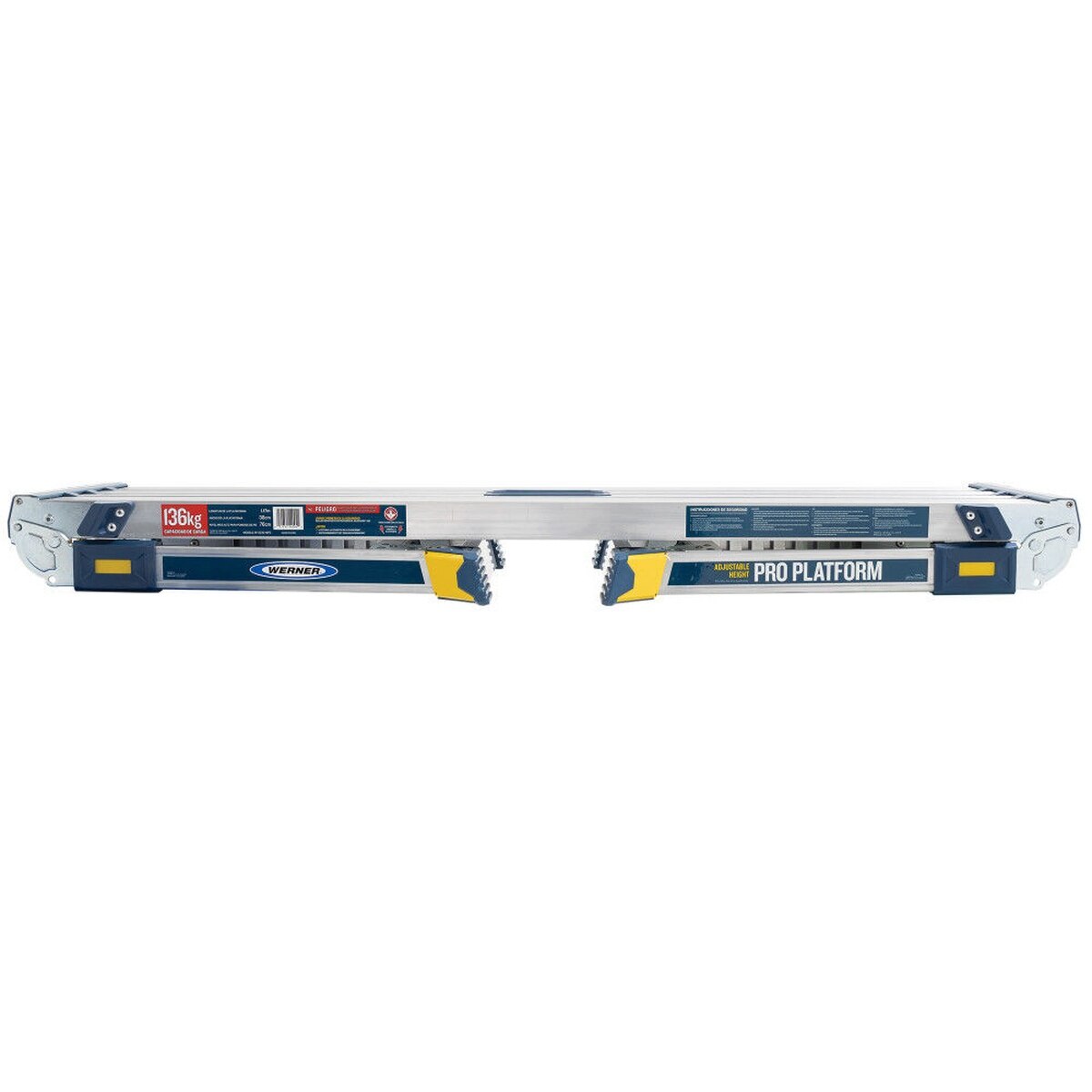 Werner AP-2030-MP3 Aluminum Adjustable Height Pro Work Platform 46 in. x 14 in. 300 lb Capacity - 4