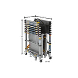 Werner ATS-72 Aluminum 6' Telescoping Rolling Scaffold with 500 lb Load Capacity - 2