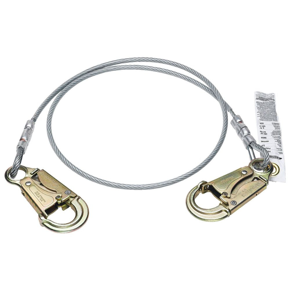 Werner C161106XB Positioning Lanyard (1/4" Vinyl Cable, Snaphooks) - 6' RETAIL