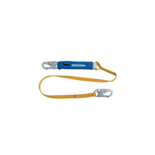 Werner C311100 6' DeCoil Lanyard (DCELL Shock Pack, 1" Web, Snap Hook)