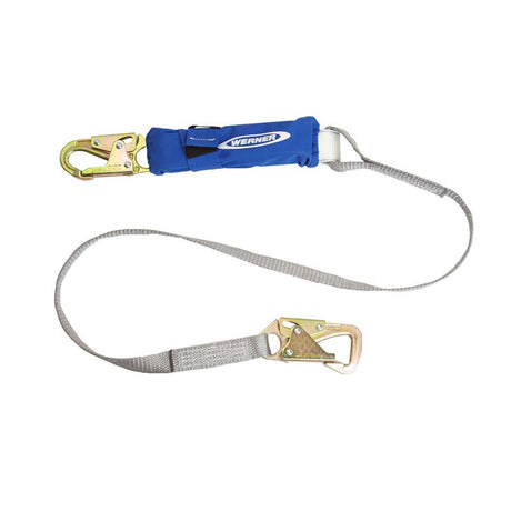 Werner C311701 DeCoil Lanyard (1" web, Snaphook, Tieback Snaphook) - 6'