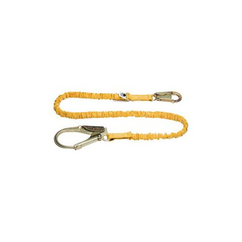 Werner C351200 6' SoftCoil Single Leg Lanyard, Snap Hook, Rebar Hook