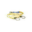 Werner C411201 6' DeCoil Tie-Back Twinleg Lanyard,Snap & Rebar Hook, 1" Web