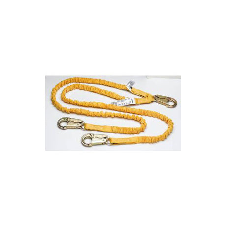 Werner C451100 6' SoftCoil Twinleg Lanyard with Snap Hook