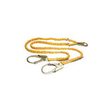 Werner C451200 6' SoftCoil Twinleg Lanyard with Snap Hook and Rebar Hook