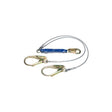 Werner C461200 6' DeCoil Cable Twinleg Lanyard, 1/4" Vinyl Cable