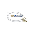 Werner C462300 6' DeCoil Vinyl Cable 2 Leg Lanyard, 3/4" Carabiner