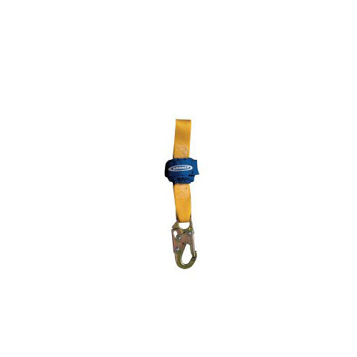 Werner C511104 3' DeCoil DCELL Lite Single Lanyard, 1" Web, Snap Hook