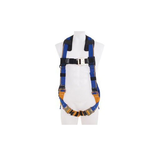 Werner H113004 Blue Armor 2000 Standard QC Chest and Leg Straps , WebAlert Webbing , Form Fitting Padding (1 D Ring) Harness (XL)