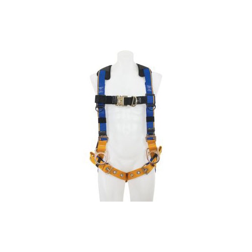 Werner H162002 Blue Armor, Climbing/Positioning, 4 D Rings, Harness, M/L