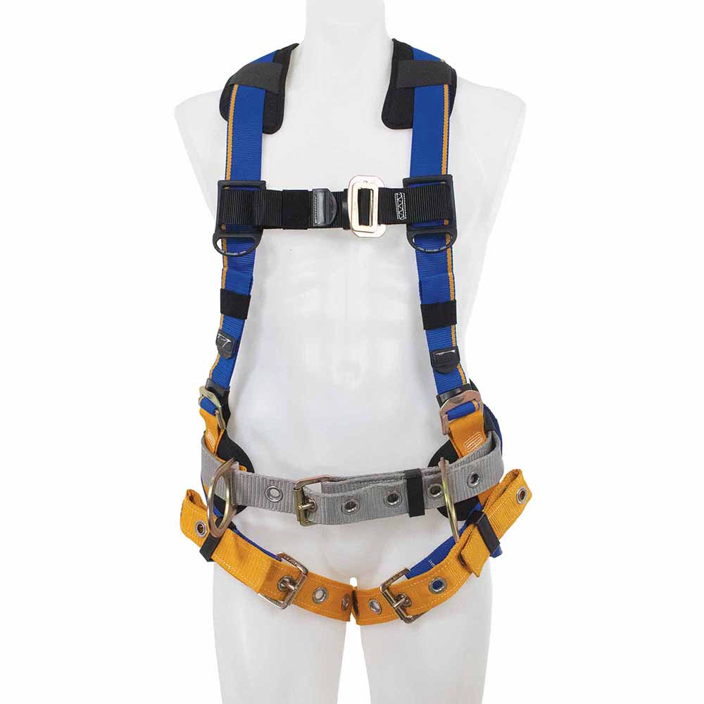 Werner H232101XB7 Blue Armor 1000 Construction Harness, Tongue Buckle Legs (S)