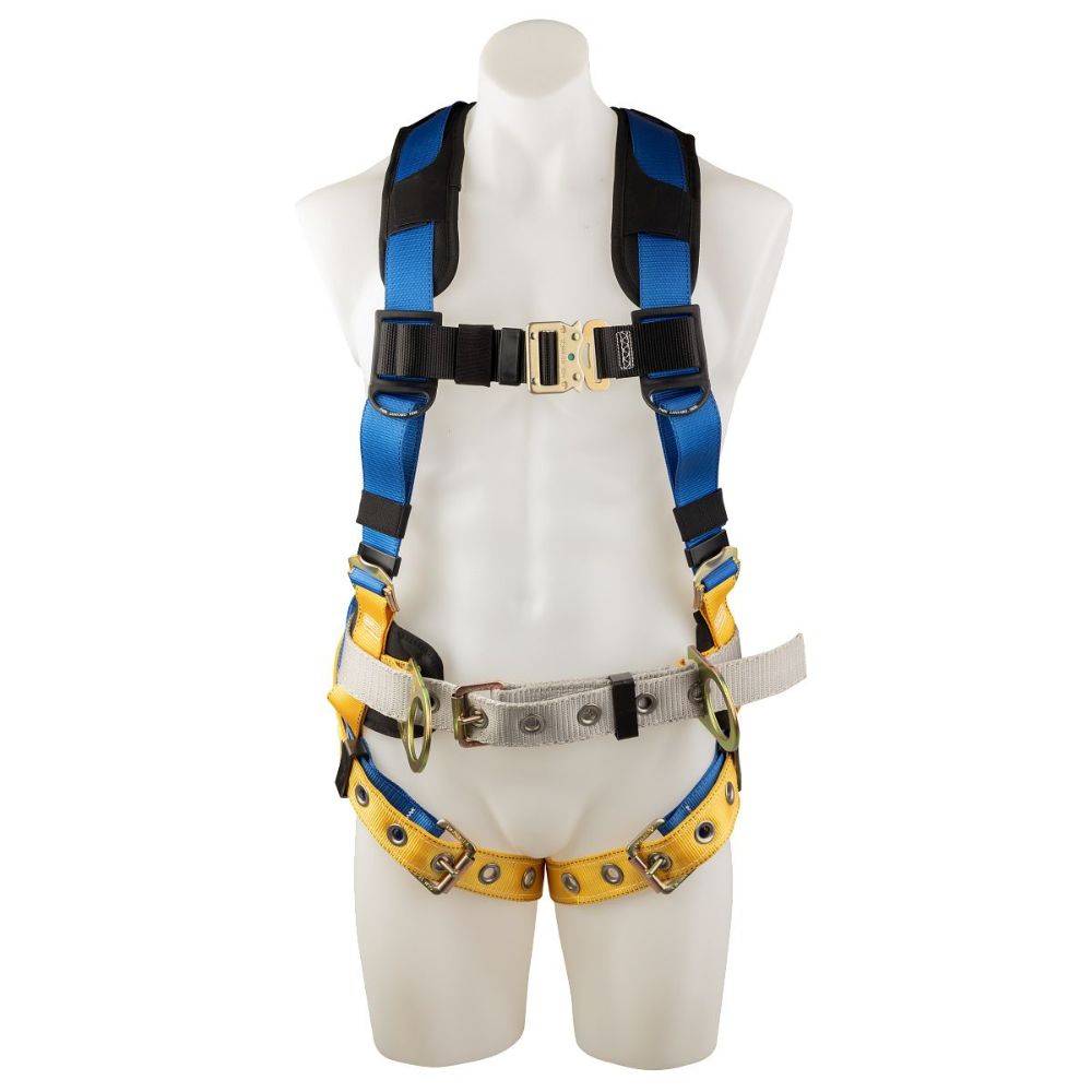 Werner H332101XQP LITEFIT PLUS Construction Harness, Tongue Buckle Legs, Quick Connect Chest, Shoulder Backpad (S)