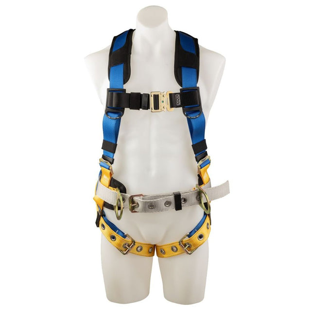 Werner H332105XQP LITEFIT PLUS Construction Harness, Tongue Buckle Legs, Quick Connect Chest, Shoulder Backpad (XXL)