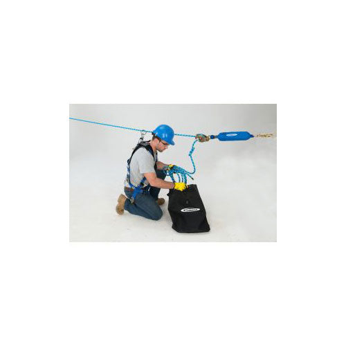 Werner L100030 30' 2-Man Rope Horizontal Lifeline System w Cross-Arm Strap - 5